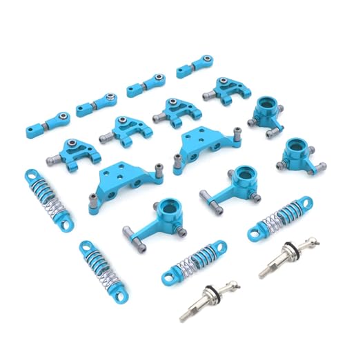 Teile aufrüsten Kompatibel Mit Wltoys P929 P939 K979 K989 K999 K969 Metall-Stoßdämpfer CVD-Lenkschale Schwingarm Komplettset 1/28 RC Car Upgraded Parts (Color : Blue, Size : 3) von CTVACK