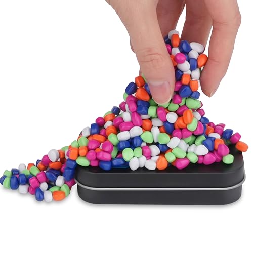 300g Bunte Magnetsteine, Mini Magnetsteine Spiel, Schwacher Magnetismus, Dekompressionsspielzeug, Multifunktionale Magnetspiel Steine, Geeignet zur Anregung der Kreativität,Manuellen Dekompression von CTYUEYUN