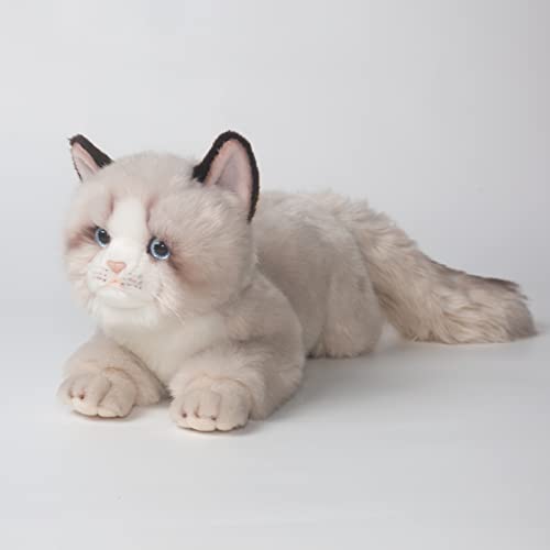 CU-MATE 50,8 cm Graue Ragdoll-Katze, Stofftier, Puppen, niedliches handgefertigtes Plüschtier, Ann Baker, Katze, Geburtstagsgeschenk für Jungen und Mädchen von CU-MATE