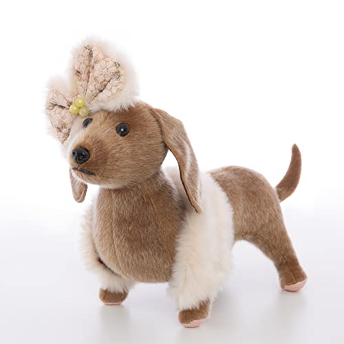 CU-MATE 13 '' Dackel Plüschhund Kuscheltiere - Realistisches Plüschtier Stehendes Hündchen Geschenk Geschenk für Jungen Mädchen von CU-MATE