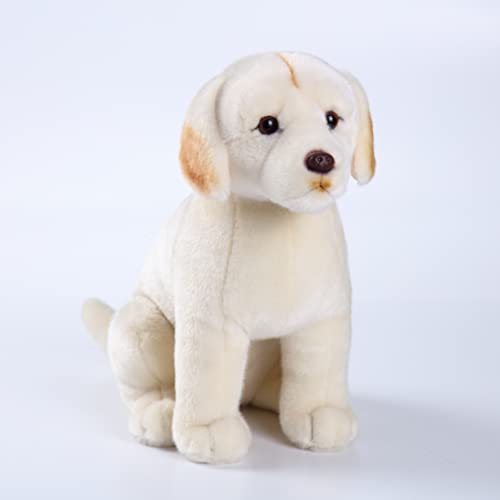 CU-MATE Labrador Retriever gefüllte Hundetiersimulation, realistisch und lebensecht, weich, handgefertigt, sitzender Hund, Plüschtier, Welpe, Geschenk für Jungen und Mädchen von CU-MATE