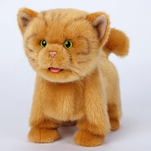 Elektronisches Spazierengehen mit orangefarbenen Katzen, realistisches, interaktives Haustierspielzeug für Welpen, Spazierengehen, Bellen, Wagging Tail & Talking Elektronisches Spazierengehen mit orangefarbenen Katzen, realistisches, interaktives Haustierspielzeug für Welpen, Spazierengehen, Bellen, Wagging Tail & Talking von CU-MATE