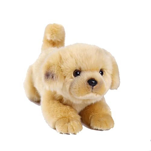 CU-MATE Golden Retriever Kuscheltier-Simulationshund – realistischer und lebensechter, weicher, handgefertigter, liegender Hund, Plüschtier, Geschenk für Jungen und Mädchen von CU-MATE