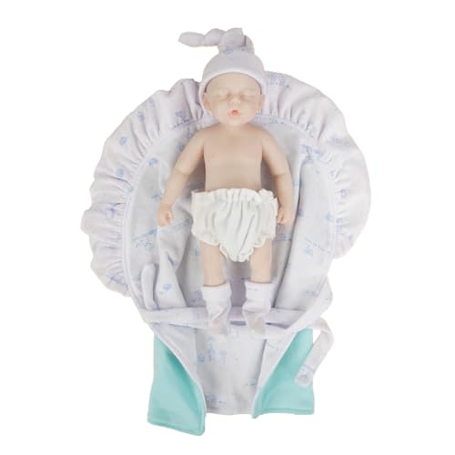 CUAIBB Vollsilikon-Baby-Puppe 9,8 Zoll, Realistische Junge Puppen Silikon Körper mit Skelett, Geschenk für Weihnachten Geburtstag neugeborenen Jungen - Silikon + Skelett von CUAIBB