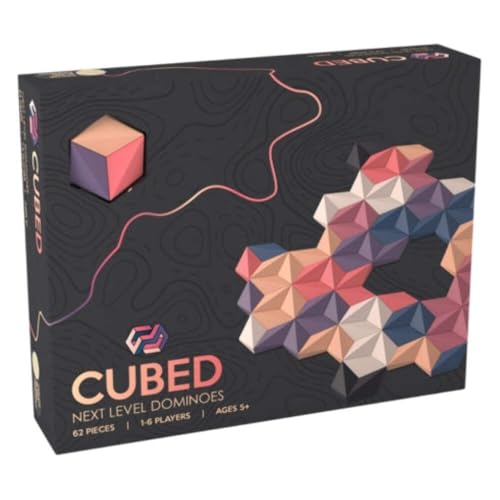 CUBED Next Level Dominoes - Sunrise Edition - Lustiges Strategiespiel, Solo-Modus + 1-6 Spieler von CUBED Next Level Dominoes