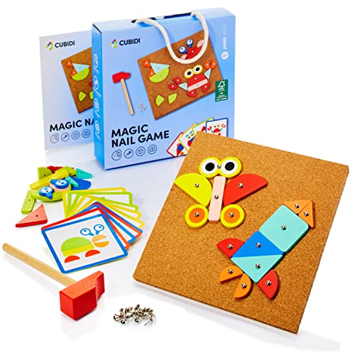 CUBIDI® Kreatives Montessori Hämmerchenspiel - Süßes Hammerspiel für Kinder ab 3 Jahre - Spiele ab 3 Jahren zur Förderung der Fantasie von Kleinkindern 3 Jährige von CUBIDI
