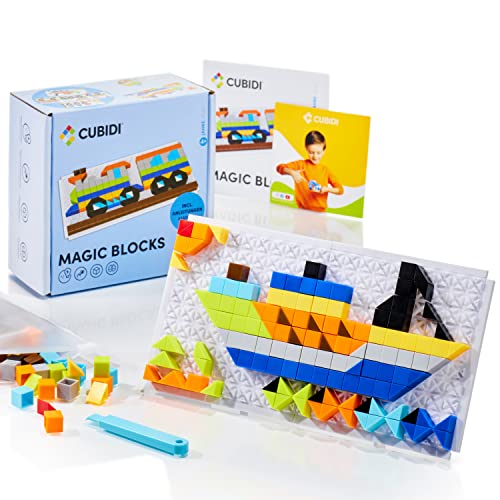 CUBIDI® Original Mosaikspiel - Lustige Fahrzeuge Edition | Kreatives Steckspiel für Kinder ab 3 Jahren | Aufregendes Spielzeug für Jungen und Mädchen | Lernspielzeug zur Förderung der Fantasie von CUBIDI