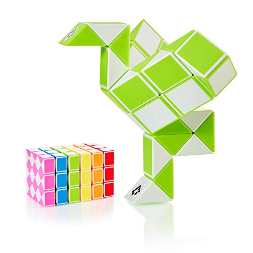 CUBIDI® Original Magic Snake - 36 Blöcke Grün | Knobelspiele für Kinder und Erwachsene | Ideal als Mitgebsel Kindergeburtstag, Kindergeburtstag Gastgeschenke oder kleine Geschenke für Kinder von CUBIDI