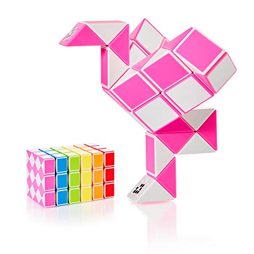 CUBIDI® Original Magic Snake - 36 Blöcke Rosa ⎥ Knobelspiele für Kinder und Erwachsene ⎥ ideal als Mitgebsel Kindergeburtstag, Kindergeburtstag Gastgeschenke oder kleine Geschenke für Kinder von CUBIDI