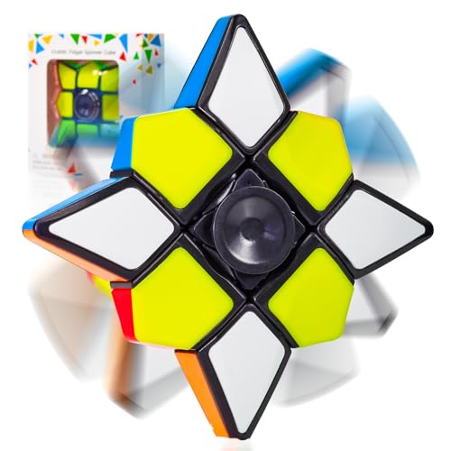 CUBIDI® Original Fidget Spinner - 3 x 3 x 1 Cube und Spinner in Einem mit optimierten Dreheigenschaften⎥ Perfekt zum Stressabbau für Kinder und Erwachsene⎥ Reisespiel | Geduldspiele für Kinder von CUBIDI
