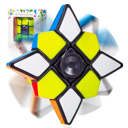 CUBIDI® Original Fidget Spinner - 3 x 3 x 1 Cube und Spinner in Einem mit optimierten Dreheigenschaften. Perfekt zum Stressabbau für Kinder und Erwachsene. Reisespiel | Geduldspiele für Kinder von CUBIDI
