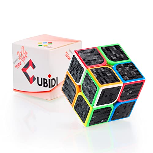 CUBIDI® Original Zauberwürfel 2x2 | Speed-Cube mit optimierten Dreheigenschaften | Magic Cube für Anfänger und Fortgeschrittene | geeignet zum Speed-Cubing | mit aufgeklebten Carbon-Sticker von CUBIDI
