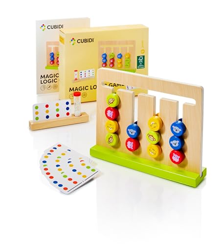 CUBIDI® Original - Montessori Sortierspiel aus hochwertigem Holz⎥Süßes Montessori Holzspielzeug für Jungen und Mädchen ab 3 Jahren⎥Verbessert spielerisch Motorik und logisches Denken von CUBIDI