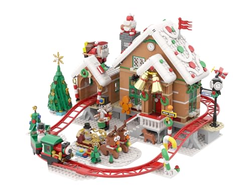 CUBIMANA 2025 Weihnachts-Lebkuchenhaus-Achterbahn-Bausatz, Jungen und Mädchen CUBIMANA 2025 Weihnachts-Lebkuchenhaus-Achterbahn-Bausatz, Jungen und Mädchen von CUBIMANA