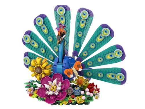 CUBIMANA Blumen und Pfauen-Bausatz – 3D-Modell eines blühenden Vogels Pfaus Sonnenblume botanisches Bauspielzeug für Zuhause Büro Kunstdekor Überraschungsgeschenk Mädchen Frauen Erwachsene (844 Teile) CUBIMANA Blumen und Pfauen-Bausatz – 3D-Modell eines blühenden Vogels Pfaus Sonnenblume botanisches Bauspielzeug für Zuhause Büro Kunstdekor Überraschungsgeschenk Mädchen Frauen Erwachsene (844 Teile) von CUBIMANA