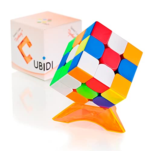 CUBIDI® Zauberwürfel 3x3 - Typ Sydney - ohne Sticker - Speedcube 3x3x3 mit optimierten Eigenschaften für Speed-Cubing - Magic Cube für Anfänger und Fortgeschrittene von CUBIDI