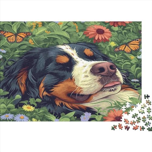 Berner Sennenhund 1000 Teile, Impossible Puzzle,Geschicklichkeitsspiel Für Die Ganze Familie, Erwachsenenpuzzle Ab 14 Jahren Puzzel 1000pcs (75x50cm) von CUBSKRIRB