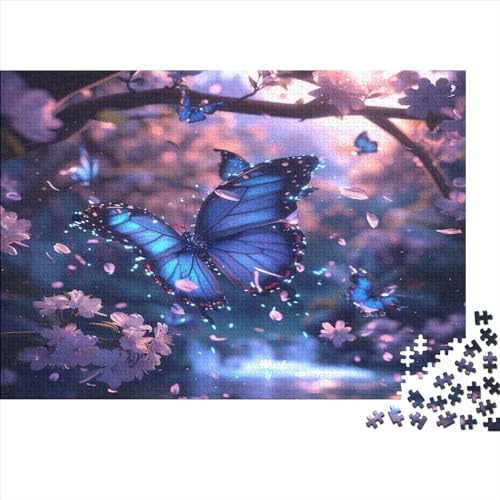 Blue Schmetterling Puzzle 1000 Teile Puzzle Für Erwachsene Und Kinder Ab 14 Jahren Puzzel 1000pcs (75x50cm) von CUBSKRIRB