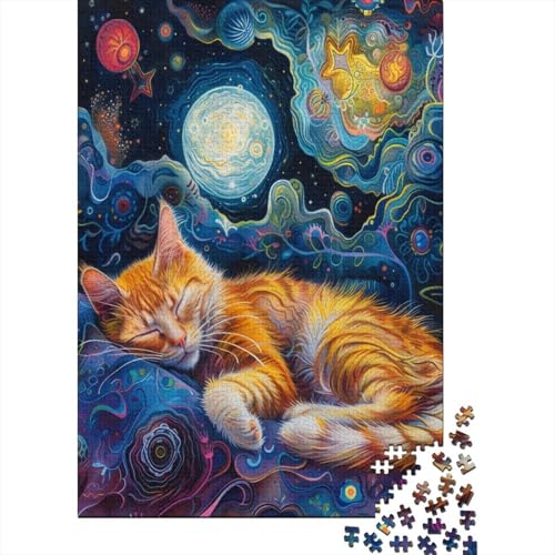 Cute Katze Puzzle 1000-teilige Schwer Puzzle Spielzeug Pädagogisches Spiel Impossible Herausforderung Spielzeug Für Erwachsene Und Kinder in Bewährter 1000pcs (75x50cm) von CUBSKRIRB