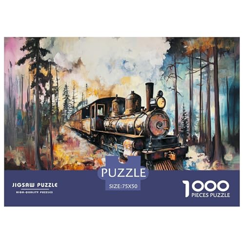 Dampfzug Puzzle 1000 Teile Puzzle Für Erwachsene Und Kinder Ab 14 Jahren Puzzel 1000pcs (75x50cm) von CUBSKRIRB