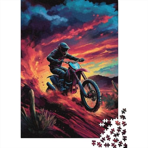 Dirt Bike Puzzles 1000 Teile Schwer Puzzle Spielzeug Lernspiel Impossible Herausforderung Spielzeug Für Erwachsene Und Kinder Ab 12 Jahren 1000pcs (75x50cm) von CUBSKRIRB