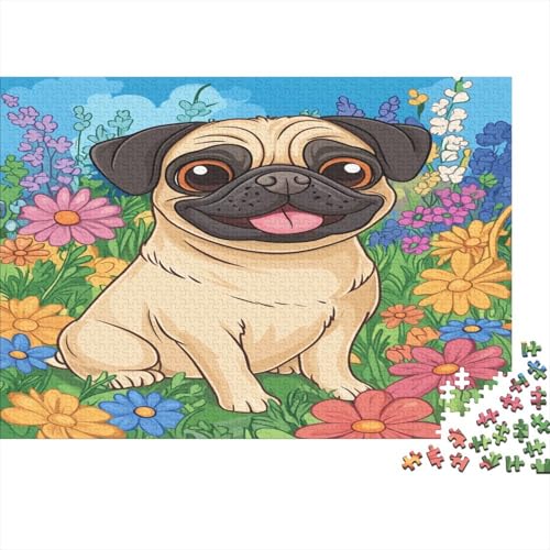 FRANZÖSISCHER BULLDONG Puzzle 1000 Teile Puzzle Für Erwachsene Und Kinder Ab 14 Jahren,Puzzlespiel Erwachsenen Puzzlespiel Puzzel 1000pcs (75x50cm) von CUBSKRIRB