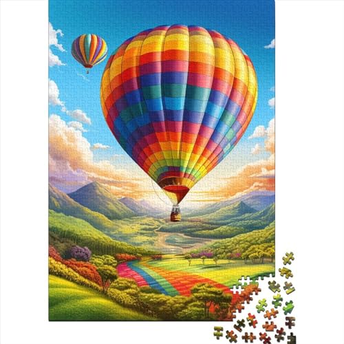 Heißluftballon Puzzle 1000 Teile Schwer Puzzle Spielzeug Lernspiel Impossible Herausforderungsspielzeug Für Erwachsene Und Kinder in Bewährter 1000pcs (75x50cm) von CUBSKRIRB
