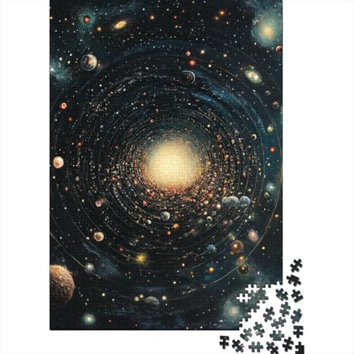 Kosmisches Weltall Puzzle 1000 Teile Schwer Puzzle Spielzeug Lernspiel Impossible Herausforderungsspielzeug Für Erwachsene Kinder 1000pcs (75x50cm) von CUBSKRIRB