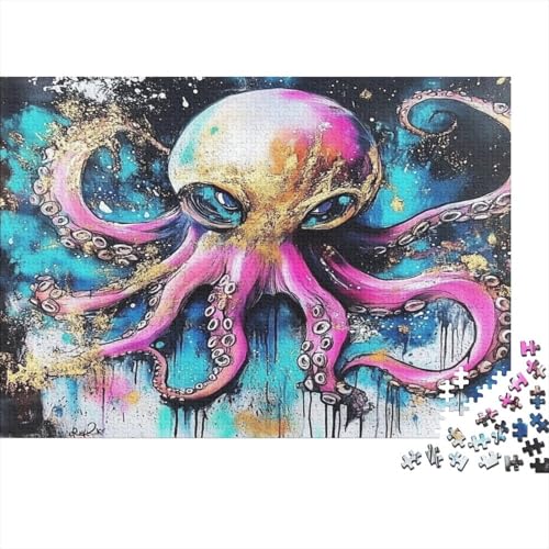 Oktopus Puzzle 1000 Teile Für Erwachsene Und Kinder Ab 14 Jahrenfür Stressabbauer Puzzlespiel Erwachsenen Puzzlespiel Puzzel 1000pcs (75x50cm) von CUBSKRIRB