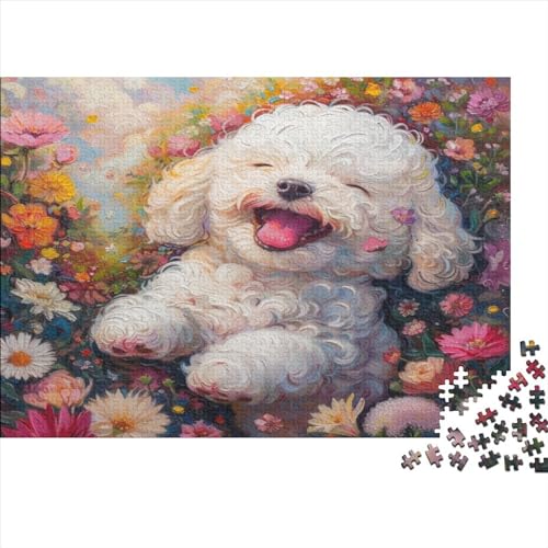 Süßer Welpe Puzzle 1000 Teile,für Erwachsene, Impossible Puzzle,farbenfrohes Legespiel,Geschicklichkeitsspiel Für Die Ganze Familie,Erwachsenenpuzzle Puzzel 1000pcs (75x50cm) von CUBSKRIRB