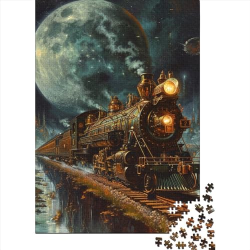 Traum Zug Puzzle 1000-teilige Schwer Puzzle Spielzeug Lernspiel Impossible Herausforderungsspielzeug Für Erwachsene Kinder 1000pcs (75x50cm) von CUBSKRIRB