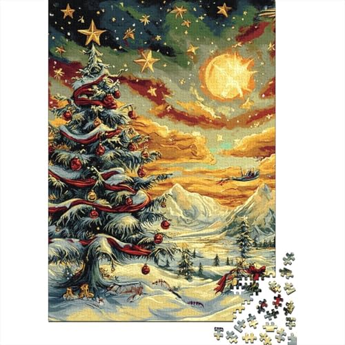 Weihnachtsbaum Puzzle 1000 Teile Schwer Puzzle Spielzeug Lernspiel Impossible Herausforderung Spielzeug Für Erwachsene Und Kinder Ab 12 Jahren 1000pcs (75x50cm) von CUBSKRIRB