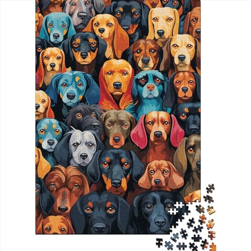 Welpen Puzzle 1000 Teile Schwer Puzzle Spielzeug Lernspiel Impossible Herausforderung Spielzeug Für Erwachsene Und Kinder Ab 12 Jahren 1000pcs (75x50cm) von CUBSKRIRB