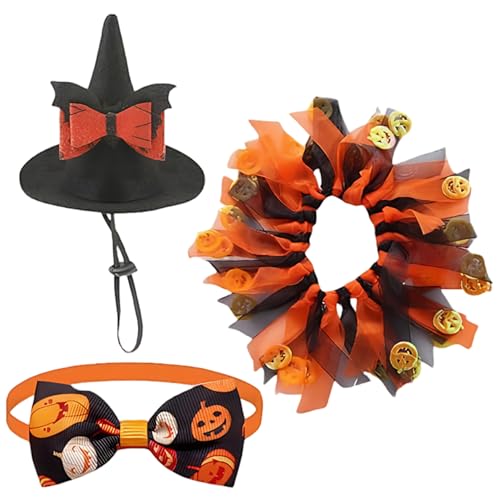 3pcs/Set Halloween Veranda Dekor Tuch Outfit vorne EIN Dekor mit Fliege Hut und Kleid für die Dekoration im Freien, vorne von CUCUFA