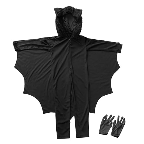 CUCUFA Fledermauskostüm für Kinder Kinder mit Kapuzefledermaus atmungsaktives Zipper Halloween Kostüme mit Handschuhen für Jungen Mädchen S CUCUFA Fledermauskostüm für Kinder Kinder mit Kapuzefledermaus atmungsaktives Zipper Halloween Kostüme mit Handschuhen für Jungen Mädchen S von CUCUFA