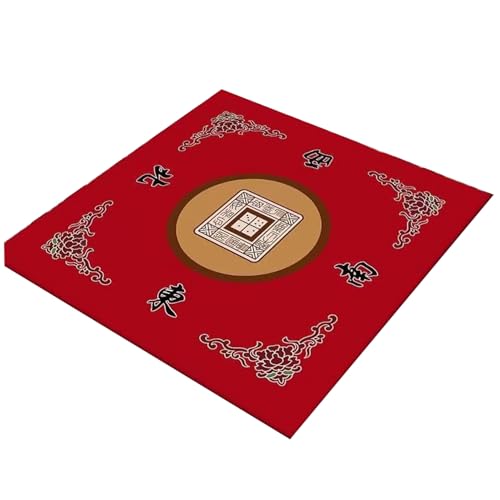 CUCUFA Mahjong-Matte, 32 x 32 Zoll Mahjong-Tischmatte, Spielmatte mit Geräuschreduzierung, Spielmatte für Poker, Rot CUCUFA Mahjong-Matte, 32 x 32 Zoll Mahjong-Tischmatte, Spielmatte mit Geräuschreduzierung, Spielmatte für Poker, Rot von CUCUFA