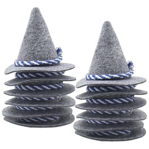 CUCUFA Mini-Hexenhut, 12 Miniatur-Hexenhüte, Zaubererhut aus Filz, Weinflaschen-Dekor für Partys CUCUFA Mini-Hexenhut, 12 Miniatur-Hexenhüte, Zaubererhut aus Filz, Weinflaschen-Dekor für Partys von CUCUFA
