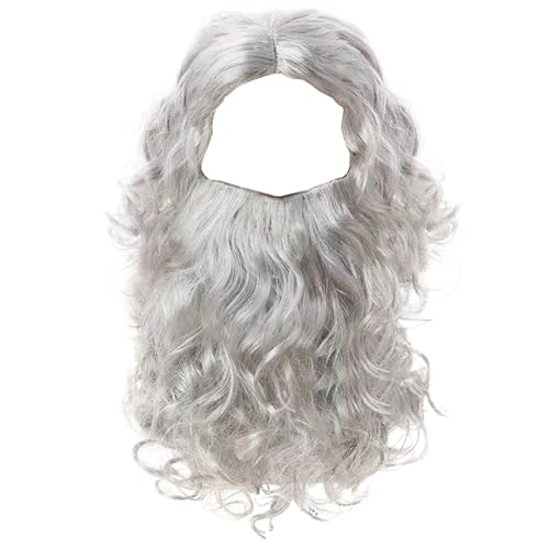 CUCUFA Santa Beard und Perückenset, Erwachsener Santa Vater Weihnachtsbesitz und Perücke, Stil 1 gefälschter Bart für Weihnachten CUCUFA Santa Beard und Perückenset, Erwachsener Santa Vater Weihnachtsbesitz und Perücke, Stil 1 gefälschter Bart für Weihnachten von CUCUFA