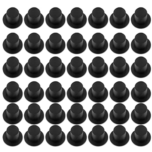 CUCUFA Weihnachts-Mini-Zylinder, Kunststoff, schwarz, Miniatur-Zylinder, DIY-Bastelarbeiten für Partys, 50 Stück, Miniatur- von CUCUFA