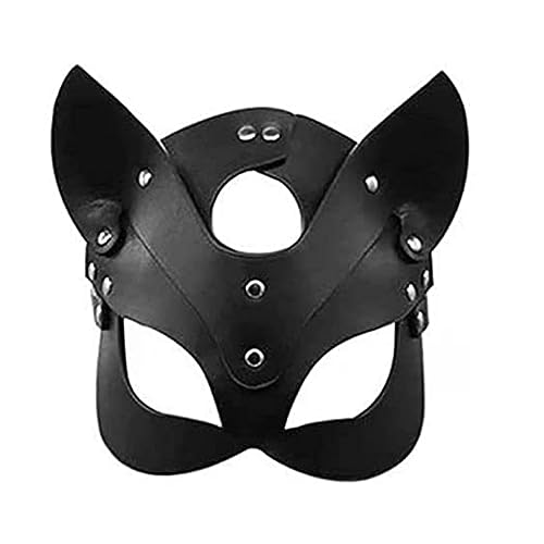 Catwoman Maske, Frauen Leder -Katzenmaske, Katzengesichtsabdeckung, Maskerade -Maske, Cosplay -Kostüm -Requisiten für ihn von Masquerade Halloween Weihnachtskostümparty Nacht Club von CUCUFA