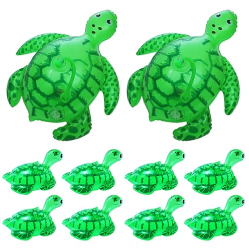 Schildkrötenballon, 10 Stück Seeballons für die Party, 19, 7 x 155, 75 x 9, 8 Zoll Cartoon Meeresschildkrötenballon, aufblasbare Tiere Schildkrötenballon, 10 Stück Seeballons für die Party, 19, 7 x 155, 75 x 9, 8 Zoll Cartoon Meeresschildkrötenballon, aufblasbare Tiere von CUCUFA