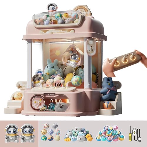 Arcade Automat mit Fernbedienung , Candy Arcade mit 8 Planeten,2 Pandapuppen,25 Puppen,20 Gashapons Geschenke für Erwachsene,Kinds ,Pink Arcade Automat mit Fernbedienung , Candy Arcade mit 8 Planeten,2 Pandapuppen,25 Puppen,20 Gashapons Geschenke für Erwachsene,Kinds ,Pink von CUCUKAKA