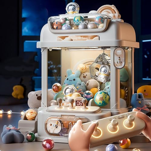 Arcade Automat mit Fernbedienung , Greifautomat Groß mit 8 Planeten,2 Pandapuppen,25 Puppen,20 Gashapons für Jungen und Mädchen im Alter ,White Arcade Automat mit Fernbedienung , Greifautomat Groß mit 8 Planeten,2 Pandapuppen,25 Puppen,20 Gashapons für Jungen und Mädchen im Alter ,White von CUCUKAKA