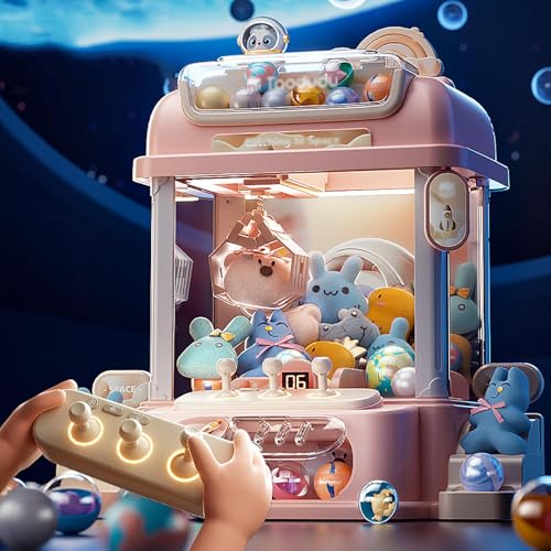 Arcade Automat mit Fernbedienung , Greifautomat Kinder mit Licht und Musik,2 Panda-Puppen,25 Puppen,20 Gashapons Weihnachtsgeburtstagsgeschenke ,Pink Arcade Automat mit Fernbedienung , Greifautomat Kinder mit Licht und Musik,2 Panda-Puppen,25 Puppen,20 Gashapons Weihnachtsgeburtstagsgeschenke ,Pink von CUCUKAKA