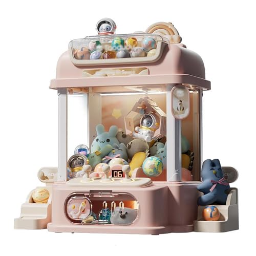 Arcade Automat mit Fernbedienung , Mädchen Spielzeug mit 8 Planeten,2 Pandapuppen,25 Puppen,20 Gashapons für Zuhause,Party,Weihnachten,Geburtstag ,Pink Arcade Automat mit Fernbedienung , Mädchen Spielzeug mit 8 Planeten,2 Pandapuppen,25 Puppen,20 Gashapons für Zuhause,Party,Weihnachten,Geburtstag ,Pink von CUCUKAKA