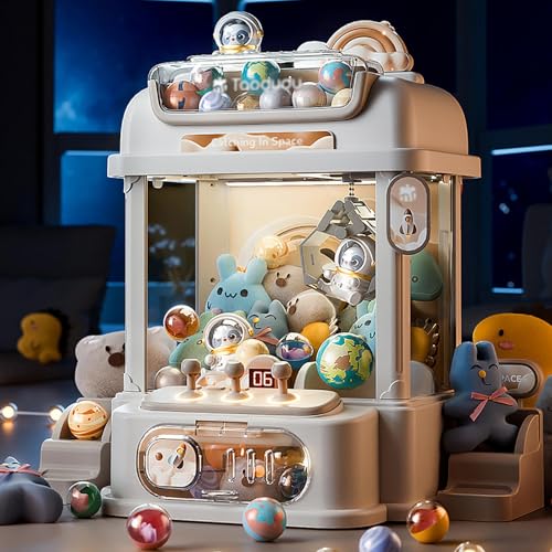 Arcade Automat mit Fernbedienung , Spielautomaten mit Licht und Musik,2 Panda-Puppen,25 Puppen,20 Gashapons für Zuhause,Party,Weihnachten,Geburtstag ,White Arcade Automat mit Fernbedienung , Spielautomaten mit Licht und Musik,2 Panda-Puppen,25 Puppen,20 Gashapons für Zuhause,Party,Weihnachten,Geburtstag ,White von CUCUKAKA