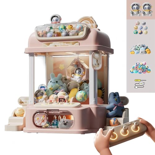 Greifautomat Kinder mit Fernbedienung , Arcade Automat mit 8 Planeten,2 Pandapuppen,25 Puppen,20 Gashapons Weihnachtsgeburtstagsgeschenke ,Pink Greifautomat Kinder mit Fernbedienung , Arcade Automat mit 8 Planeten,2 Pandapuppen,25 Puppen,20 Gashapons Weihnachtsgeburtstagsgeschenke ,Pink von CUCUKAKA
