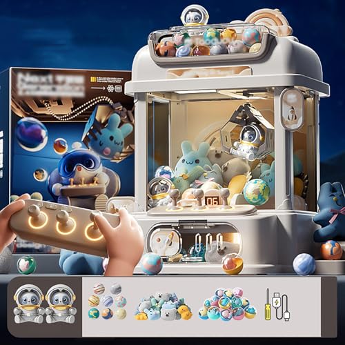 Mini Greifautomat mit Fernbedienung , Arcade Automat mit Licht und Musik,2 Panda-Puppen,25 Puppen,20 Gashapons für Kinder Ab 3 Jahren ,White Mini Greifautomat mit Fernbedienung , Arcade Automat mit Licht und Musik,2 Panda-Puppen,25 Puppen,20 Gashapons für Kinder Ab 3 Jahren ,White von CUCUKAKA
