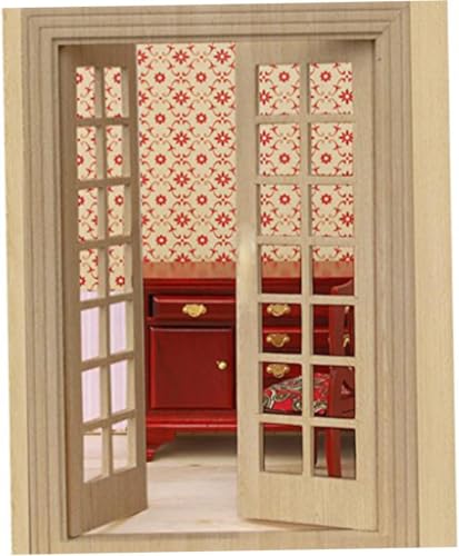 CUEMOON 1/12 Miniatur Holzinnentür Mit 28 Paneelen, Dollhouse Accessory Puppenmöbel Möbelmodell Fee Minispielzeug für Kinder Miniaturspielzeug DIY CUEMOON 1/12 Miniatur Holzinnentür Mit 28 Paneelen, Dollhouse Accessory Puppenmöbel Möbelmodell Fee Minispielzeug für Kinder Miniaturspielzeug DIY von CUEMOON