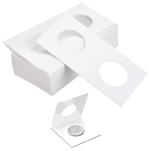 CUEMOON 100 Stück Münzrähmchen in weiß 31,5 mm - Selbstklebende, beschriftbare Rahmen für Münzen CUEMOON 100 Stück Münzrähmchen in weiß 31,5 mm - Selbstklebende, beschriftbare Rahmen für Münzen von CUEMOON